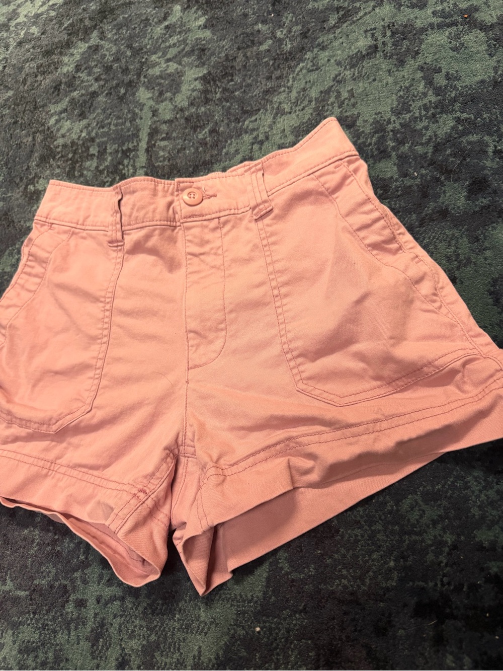 Old Navy Blush Pink High-Waist Utility Shorts